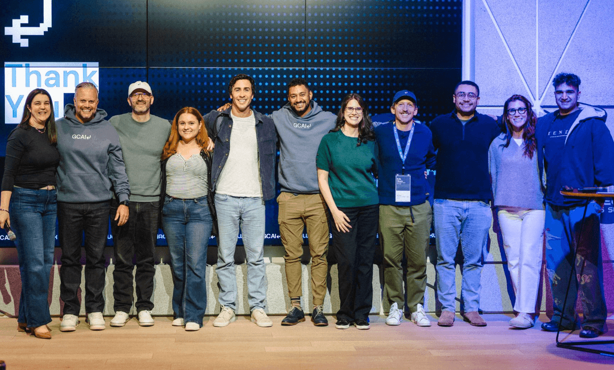 GC AI team standing together onstage