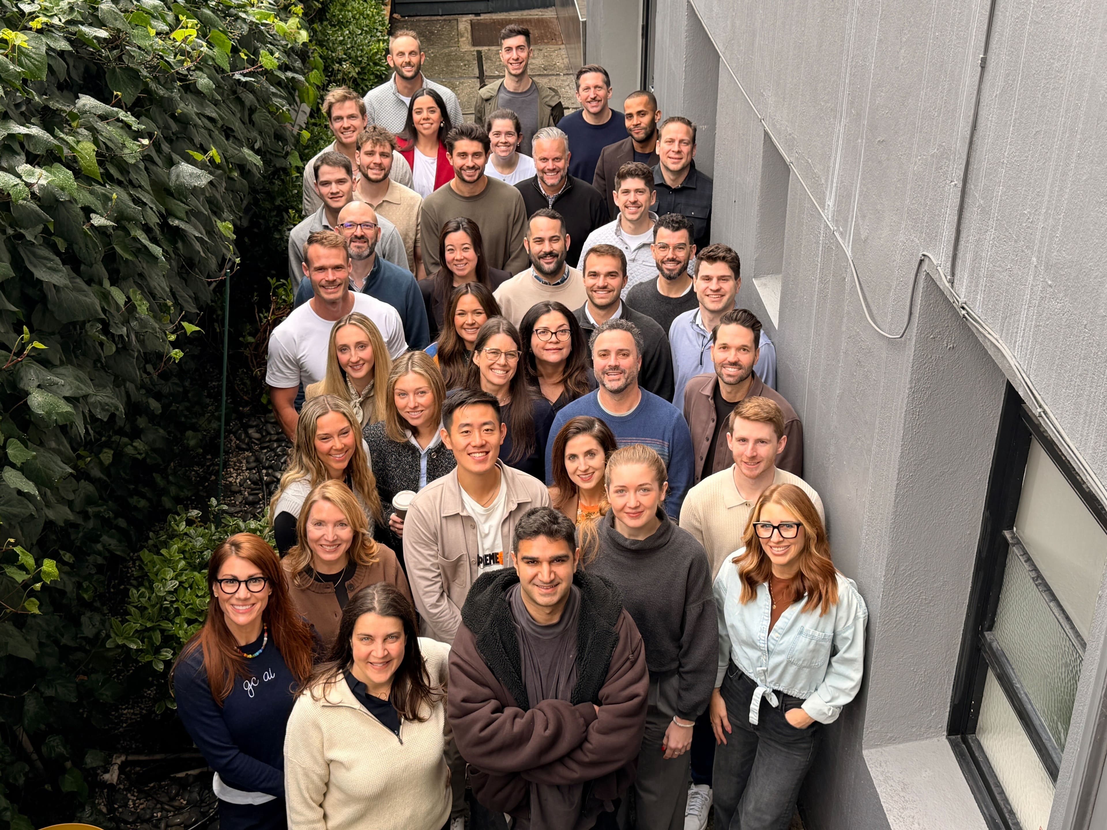 GC AI team posing in a stairwell